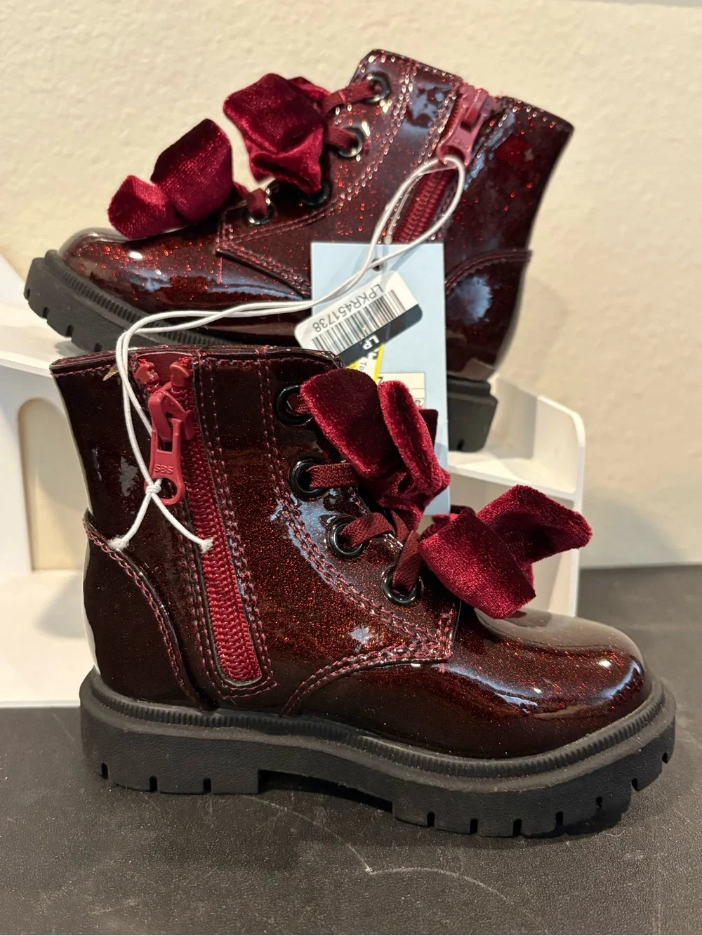 Toddler Estes Shimmer Combat Boots - Cat & Jack Size 7 NEW